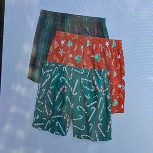 Old Navy Patterned Poplin Boxers 3-Pack for Men New